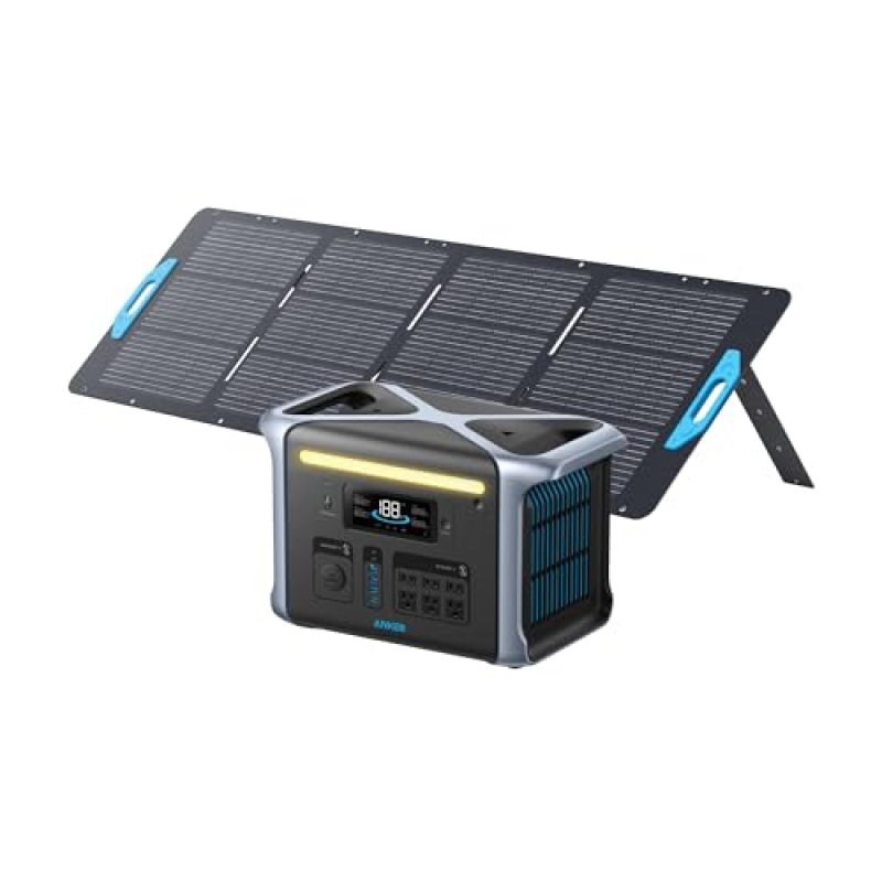 Anker SOLIX F1200 Portable Power Station, PowerHouse 757, 1800W Solar Generator, with 200W Solar Panel, 1229Wh LiFePO4 Battery, 6 AC Outlets, 2 USB-C Ports 100W Max, LED Light for Outdoor Camping Anker SOLIX F1200 Portable Power Station, PowerHouse 757, 1800W Solar Generator, with 200W Solar Panel, 1229Wh LiFePO4 Battery, 6 AC Outlets, 2 USB-C Ports 100W Max, LED Light for Outdoor Camping