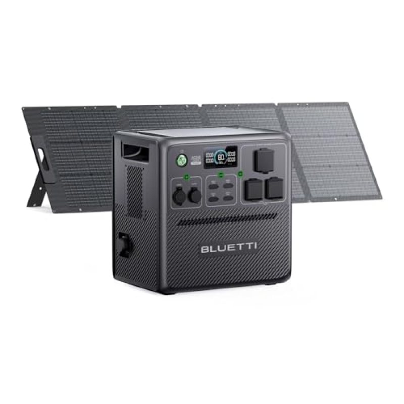BLUETTI Solar Generator Pioneer 150 (AC240) with 200W Solar Panels (Ships Separately), 1,536Wh/2,400W, Expandable to 10,136Wh, IP65 Water Resistant LiFePO4 Battery Backup, for Camping, Home, RV BLUETTI Solar Generator Pioneer 150 (AC240) with 200W Solar Panels (Ships Separately), 1,536Wh/2,400W, Expandable to 10,136Wh, IP65 Water Resistant LiFePO4 Battery Backup, for Camping, Home, RV
