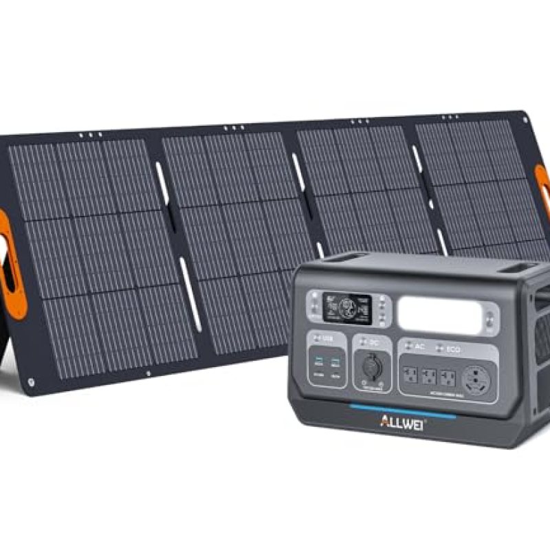 ALLWEI Solar Generator 2400W with 1x 200W Solar Panel, 2048Wh LiFePO4 Portable Power Station, Fast Charge in 1.5H, 4 AC Outlet, Expandable to 10240Wh for RV Camping Home Backup Outdoor Power Outage ALLWEI Solar Generator 2400W with 1x 200W Solar Panel, 2048Wh LiFePO4 Portable Power Station, Fast Charge in 1.5H, 4 AC Outlet, Expandable to 10240Wh for RV Camping Home Backup Outdoor Power Outage