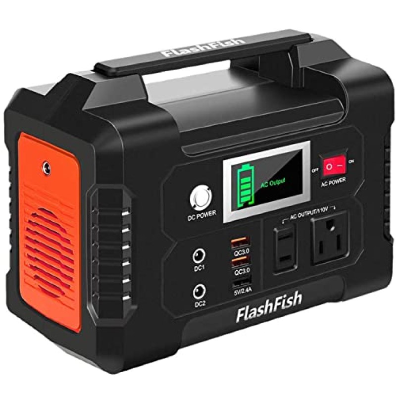 200W Portable Power Station, FlashFish 40800mAh Solar Generator With 110V AC Outlet/2 DC Ports/3 USB Ports, Backup Battery Pack Power Supply for CPAP Outdoor Advanture Load Trip Camping Emergency. 200W Portable Power Station, FlashFish 40800mAh Solar Generator With 110V AC Outlet/2 DC Ports/3 USB Ports, Backup Battery Pack Power Supply for CPAP Outdoor Advanture Load Trip Camping Emergency.