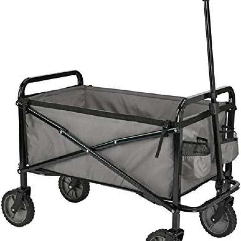 Amazon Basics Collapsible Folding Heavy Duty Utility Wagon for Outdoor Sports, 265 pounds Weight Capacity, Camping, Garden, and Shopping, 27.6 x 40.9 x 20 inches, Gray Amazon Basics Collapsible Folding Heavy Duty Utility Wagon for Outdoor Sports, 265 pounds Weight Capacity, Camping, Garden, and Shopping, 27.6 x 40.9 x 20 inches, Gray