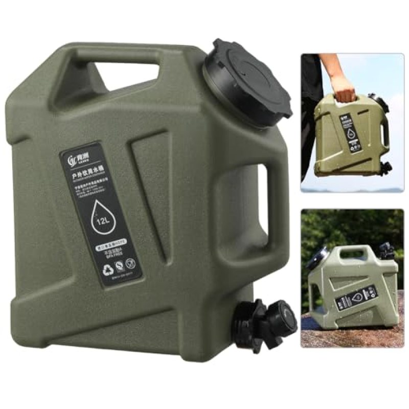 ALINUOYQ 3.2 Gallon(12L) Water Containers With Spigot, Camping Water Tank No Leakage Portable Water Jug, Multifunction Emergency Water Storage Container For Outdoor Hiking Camping Picnic Supplies ALINUOYQ 3.2 Gallon(12L) Water Containers With Spigot, Camping Water Tank No Leakage Portable Water Jug, Multifunction Emergency Water Storage Container For Outdoor Hiking Camping Picnic Supplies
