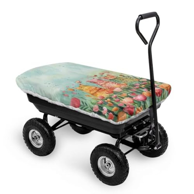 YUVAMAGIMO Art Cat Universal Garden Wagon Cover 59″ L X 37″ W Waterproof Collapsible Outdoor Cart Protector with Bottom Elastic Drawstring Compatible with Gorilla Carts Mac Sports Radio Flyer YUVAMAGIMO Art Cat Universal Garden Wagon Cover 59″ L X 37″ W Waterproof Collapsible Outdoor Cart Protector with Bottom Elastic Drawstring Compatible with Gorilla Carts Mac Sports Radio Flyer