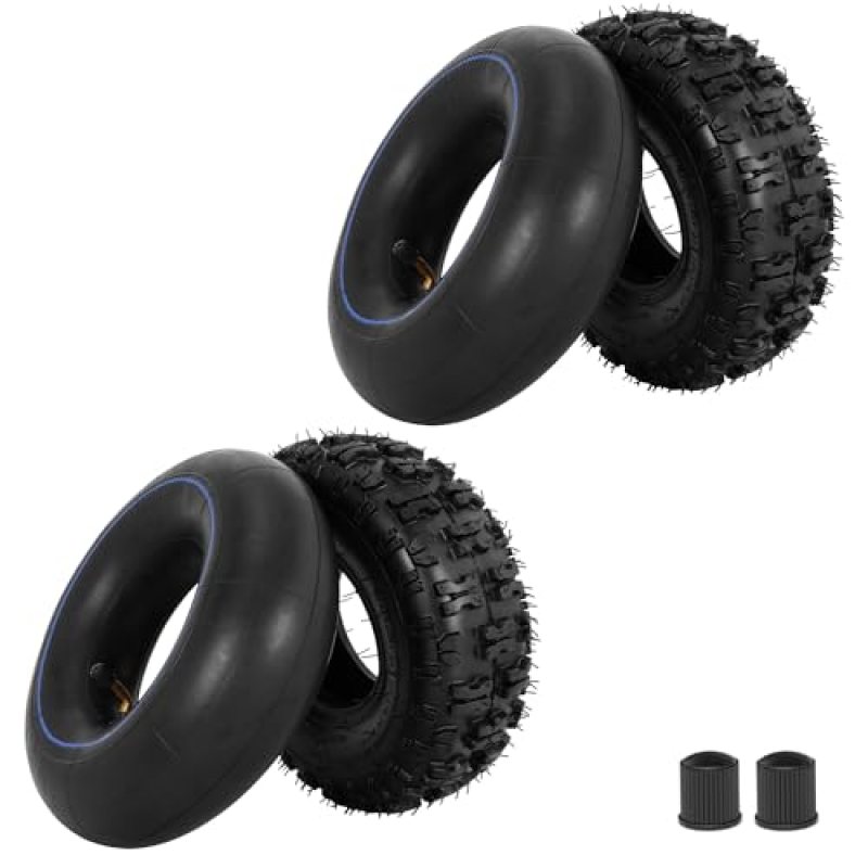 RUTU 4.10/3.50-4 Off-Road Tire and Inner Tube with TR87 Bent Valve Stem Wheels Heavy Duty for Go Kart, Utility Trailer, Snow Blower, Kids ATV/UTV, 2 Set RUTU 4.10/3.50-4 Off-Road Tire and Inner Tube with TR87 Bent Valve Stem Wheels Heavy Duty for Go Kart, Utility Trailer, Snow Blower, Kids ATV/UTV, 2 Set