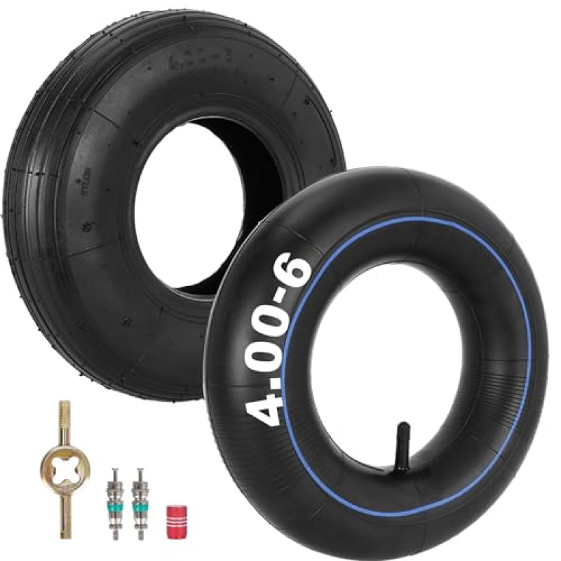RUTU 4.00-6 Tire and Inner Tube 13″ Wheelbarrow Wheel and Tire Replacement for Gorilla Cart Garden Wagon Hand Truck with TR13 Straight Valve Stem Heavy Duty 1 Set RUTU 4.00-6 Tire and Inner Tube 13″ Wheelbarrow Wheel and Tire Replacement for Gorilla Cart Garden Wagon Hand Truck with TR13 Straight Valve Stem Heavy Duty 1 Set