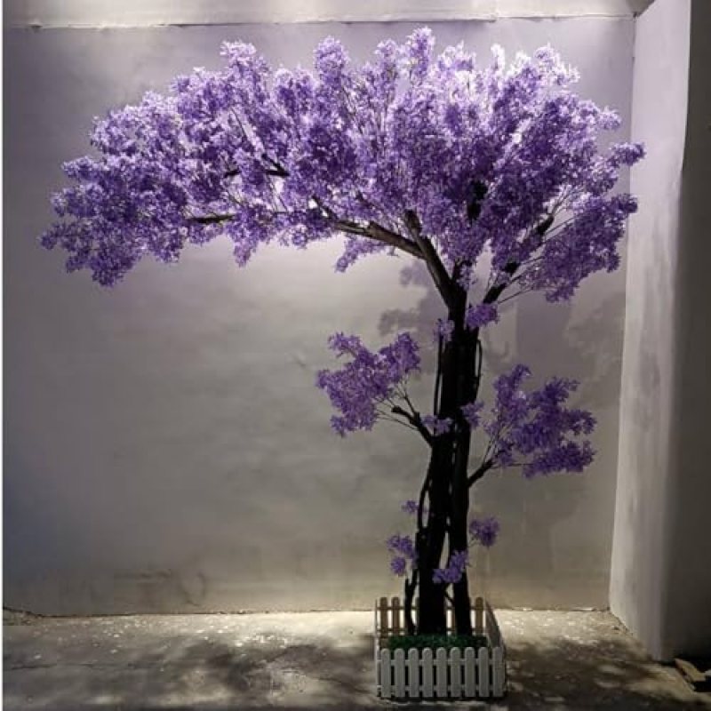 Artificial Cherry Blossom Tree , Purple Fake Sakura Flower Wishing Tree ,for Home, Patio, Wedding, Party, Festival, and Christmas Decor Artificial Cherry Blossom Tree , Purple Fake Sakura Flower Wishing Tree ,for Home, Patio, Wedding, Party, Festival, and Christmas Decor