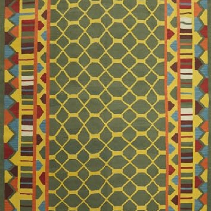 Southwestern Collection 8×10 Kilim Tribal Rug, Hand Woven Green 100% Wool Carpet for Home Décor, Bedroom, Living Room, Dining Room Southwestern Collection 8×10 Kilim Tribal Rug, Hand Woven Green 100% Wool Carpet for Home Décor, Bedroom, Living Room, Dining Room