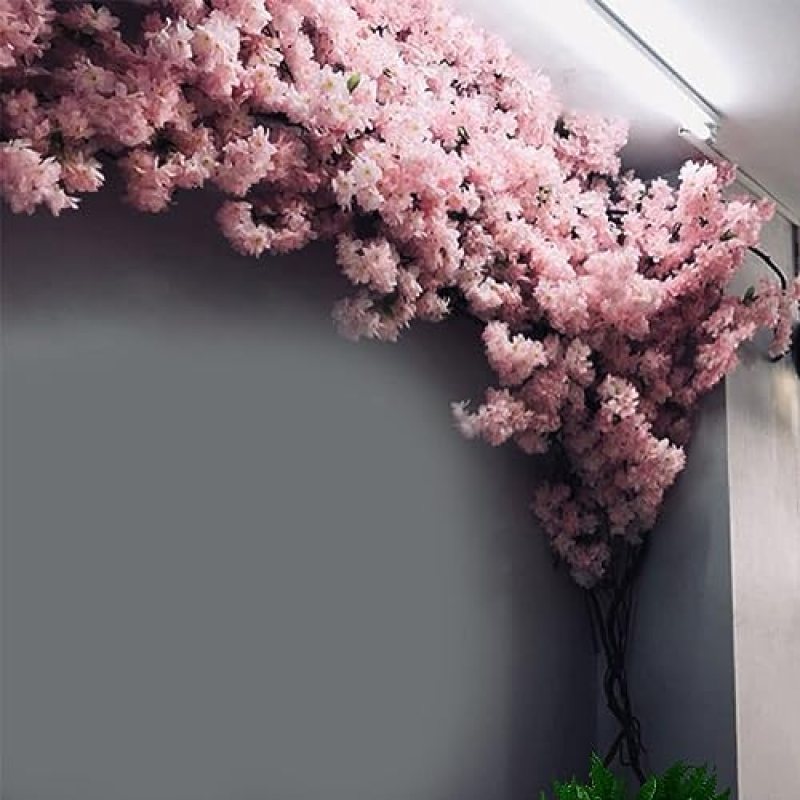 Artificial Cherry Blossom Trees for Party Backdrop and Wedding Wall Hanging – Fake Flowers for Landscape Decoration, Ideal for Events and Home Decor Artificial Cherry Blossom Trees for Party Backdrop and Wedding Wall Hanging – Fake Flowers for Landscape Decoration, Ideal for Events and Home Decor