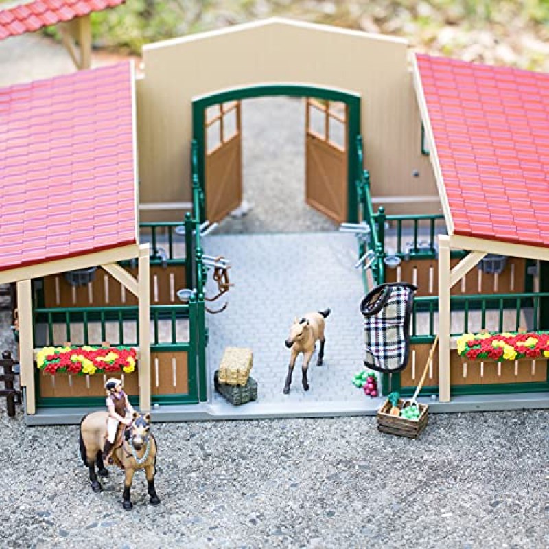 Schleich Horse Barn and Stable Playset – Award-Winning Riding Center 44 Piece Set, 2 Pony Toys, Rider Figurine, and Farm Accessories, for Girls and Boys 3 Years Old and Above Schleich Horse Barn and Stable Playset – Award-Winning Riding Center 44 Piece Set, 2 Pony Toys, Rider Figurine, and Farm Accessories, for Girls and Boys 3 Years Old and Above