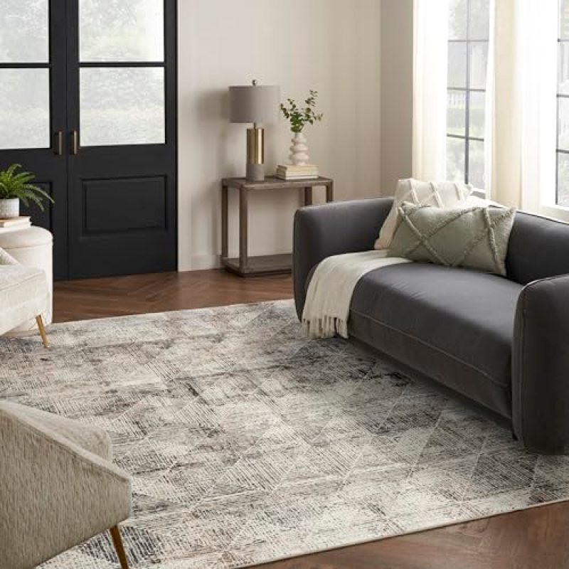 Nourison Eco-Friendly Geometric Ivory Multicolor 7’10” x 9’10” Area Rug, Easy Clean, Non Shedding, Bed Room, Living Room, Dining Room, Kitchen (8×10) Nourison Eco-Friendly Geometric Ivory Multicolor 7’10” x 9’10” Area Rug, Easy Clean, Non Shedding, Bed Room, Living Room, Dining Room, Kitchen (8×10)