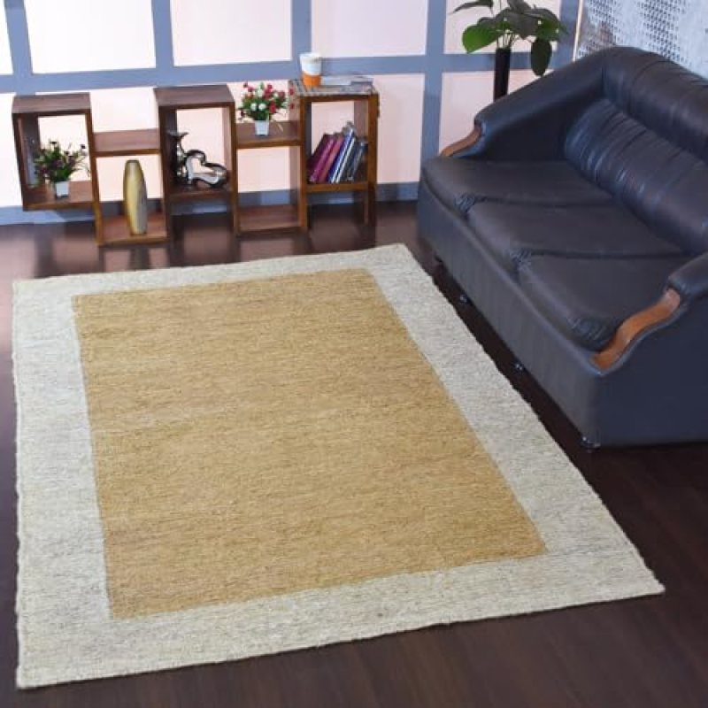Hand Knotted SUMAK Jute ECO-Friendly Contemporary Area Rugs – 6’x9′, Rectangle Shape, Natural Off White Color, Contemporary, High Pile, Natural Fiber, Outdoor Indoor Handmade Area Rugs (J00009) Hand Knotted SUMAK Jute ECO-Friendly Contemporary Area Rugs – 6’x9′, Rectangle Shape, Natural Off White Color, Contemporary, High Pile, Natural Fiber, Outdoor Indoor Handmade Area Rugs (J00009)