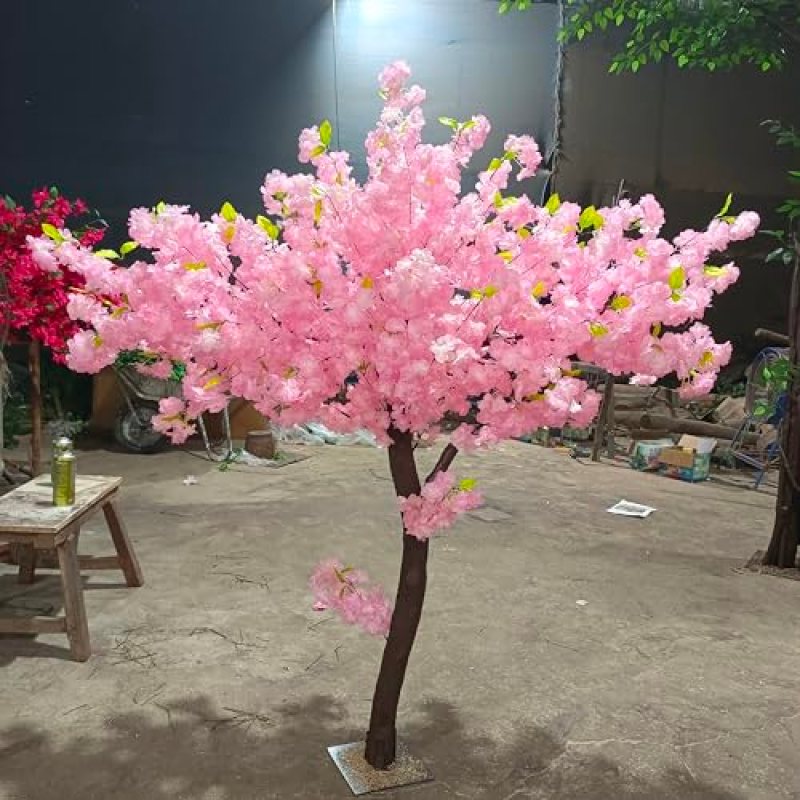 Artificial Cherry Blossom Tree, Wishing Tree Simulation Plant, Handmade Fake Silk Flower for Indoor Outdoor Wedding Event Party Decor Artificial Cherry Blossom Tree, Wishing Tree Simulation Plant, Handmade Fake Silk Flower for Indoor Outdoor Wedding Event Party Decor