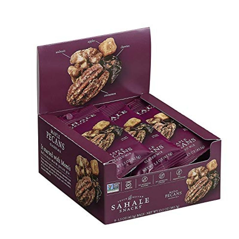 Sahale Snacks Maple Pecans Glazed Mix, 1.5 Ounces (Pack of 9) Sahale Snacks Maple Pecans Glazed Mix, 1.5 Ounces (Pack of 9)