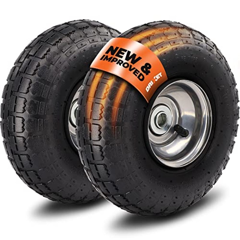 10″ Heavy Duty 4.10/3.50-4 Tire – Dolly Wheels and Hand Truck Wheels Replacement – 4.10 3.50-4 Tire and Wheel for Gorilla Cart, Generator, Lawn Mower, Garden Wagon. 5/8″ Axle Borehole (2 Pack) Ram-Pro 10″ Heavy Duty 4.10/3.50-4 Tire – Dolly Wheels and Hand Truck Wheels Replacement – 4.10 3.50-4 Tire and Wheel for Gorilla Cart, Generator, Lawn Mower, Garden Wagon. 5/8″ Axle Borehole (2 Pack) Ram-Pro