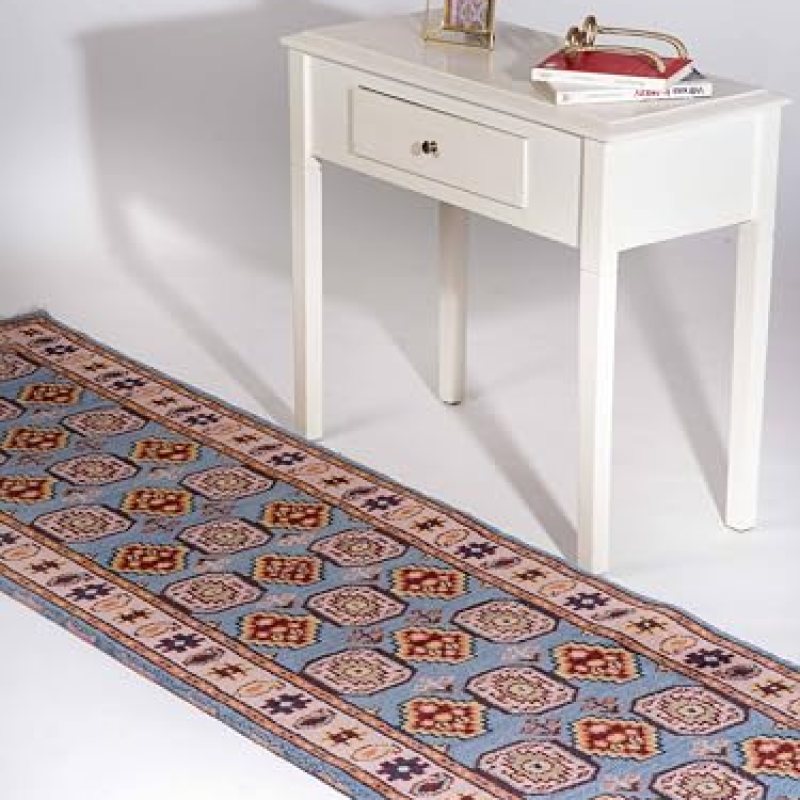 Hand Knotted Wool & Silk ECO-Friendly Oriental Area Rugs – 2’6”x10′, Runner Shape, Aqua Cream Color, Classic Oriental Traditional, Medium Pile Handmade Area Rugs (AF0117) Hand Knotted Wool & Silk ECO-Friendly Oriental Area Rugs – 2’6”x10′, Runner Shape, Aqua Cream Color, Classic Oriental Traditional, Medium Pile Handmade Area Rugs (AF0117)