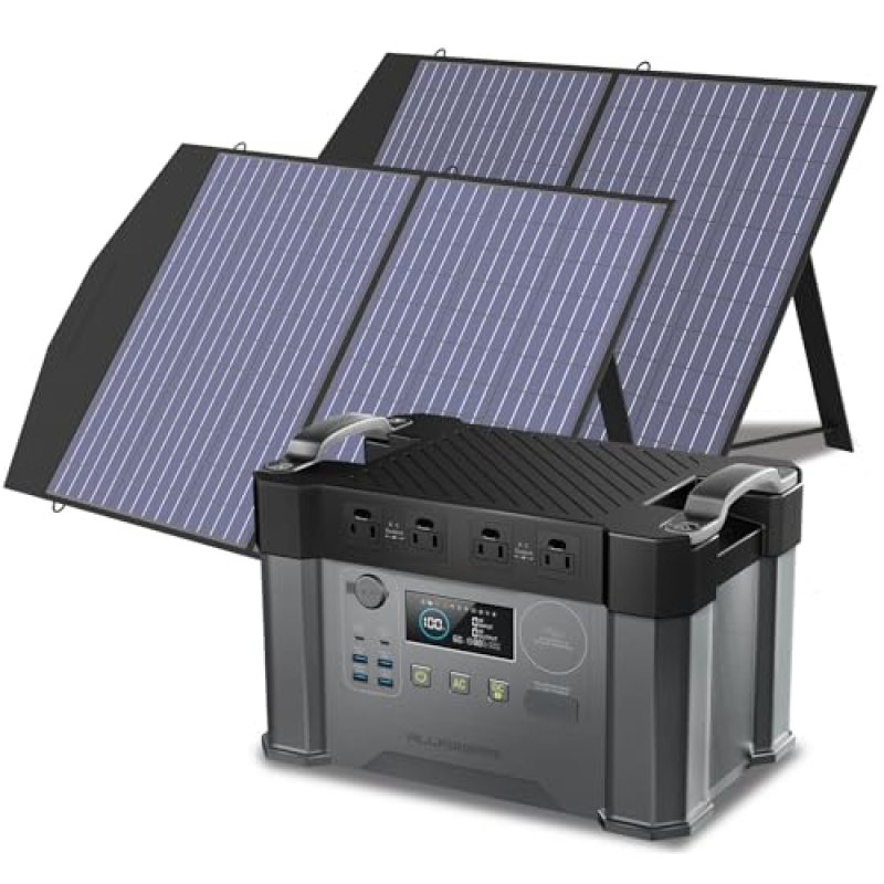 ALLPOWERS 2400w Portable Power Station, 1451Wh/2400w Solar Generator, with 2 Pack SP027 100W Foldable Solar Panel, Solar Power Bank for 11 Devices, for Outdoor Camping, Traveling, Emergencies ALLPOWERS 2400w Portable Power Station, 1451Wh/2400w Solar Generator, with 2 Pack SP027 100W Foldable Solar Panel, Solar Power Bank for 11 Devices, for Outdoor Camping, Traveling, Emergencies