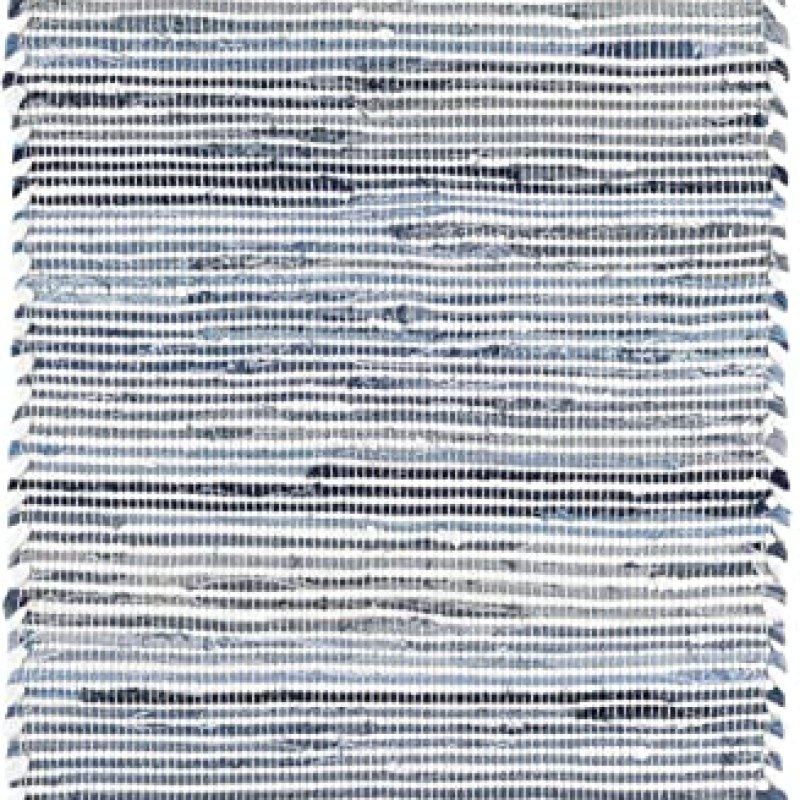 Dash and Albert Denim Rag Ribbed Indoor/Outdoor Area Rug – 10′ x 14′ Blue/White – Striped Handwoven Accent Rug – Durable, Lightweight, Low to Medium Traffic Areas – Bedrooms, Hallway, Home Offices Dash and Albert Denim Rag Ribbed Indoor/Outdoor Area Rug – 10′ x 14′ Blue/White – Striped Handwoven Accent Rug – Durable, Lightweight, Low to Medium Traffic Areas – Bedrooms, Hallway, Home Offices