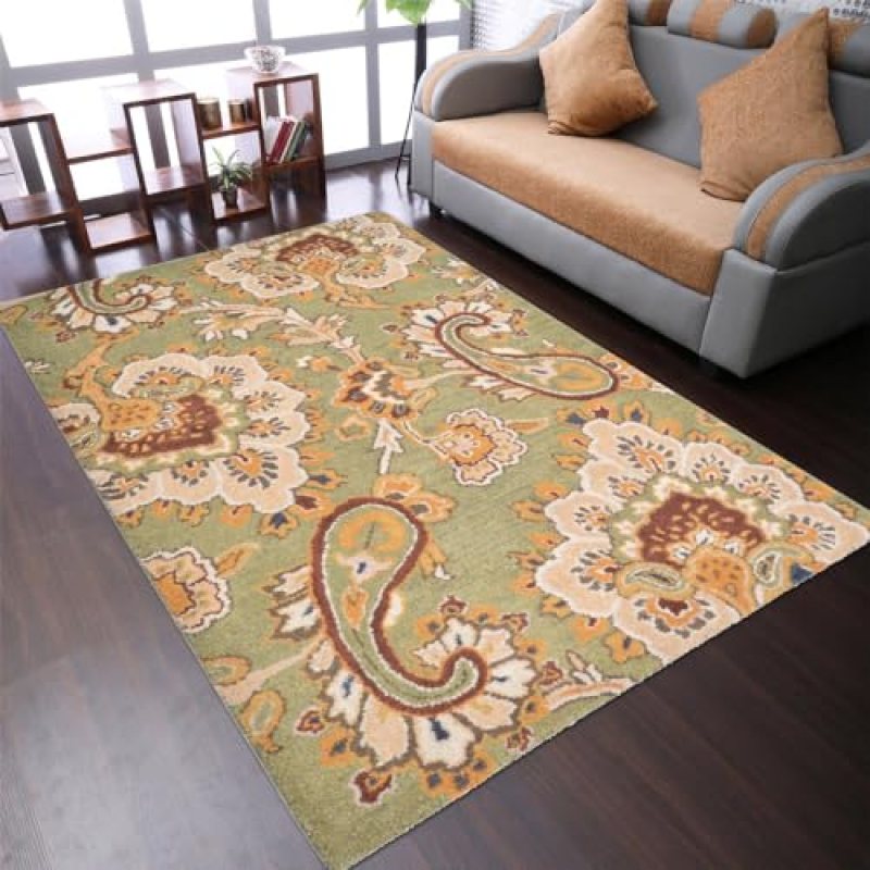 Hand Tufted Wool ECO-Friendly Area Rugs – 10’x13′, Rectangle Shape, Green, Floral Modern Design, High Pile Thick Handmade Anti Skid Area Rugs for Living Room, Bed Room (K00151) Hand Tufted Wool ECO-Friendly Area Rugs – 10’x13′, Rectangle Shape, Green, Floral Modern Design, High Pile Thick Handmade Anti Skid Area Rugs for Living Room, Bed Room (K00151)