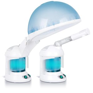 SUPER DEAL Hair Steamer PRO 3 in 1 Multifunction Ozone Facial Steamer with Bonnet Hood Attachment, Hair Therapy & Face Steamer for Personal Care Use at Home or Salon