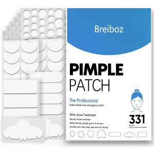 Pimple Patches Large for Face, Acne Patches, Zit Patches Hydrocolloid Pimple Patch Invisible for Day and Night with Tea Tree, Salicylic Acid & Cica Oil-331 Patches, 7 size, 5 shapes