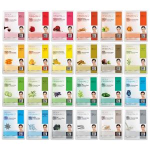 DERMAL 24 Combo Pack A Collagen Essence Korean Face Mask – Hydrating & Soothing Facial Mask with Panthenol – Hypoallergenic Self Care Sheet Mask for All Skin Types – Natural Home Spa Treatment Mask