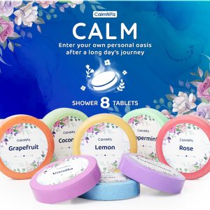 Shower Steamers 8 Pack-Bath Bombs with Natural Fragrances for Women ane Men, Travel Essential, Stocking Stuffers, Luxury Relaxation Present for Christmas Day, Thanksgiving Day, Party and Wedding
