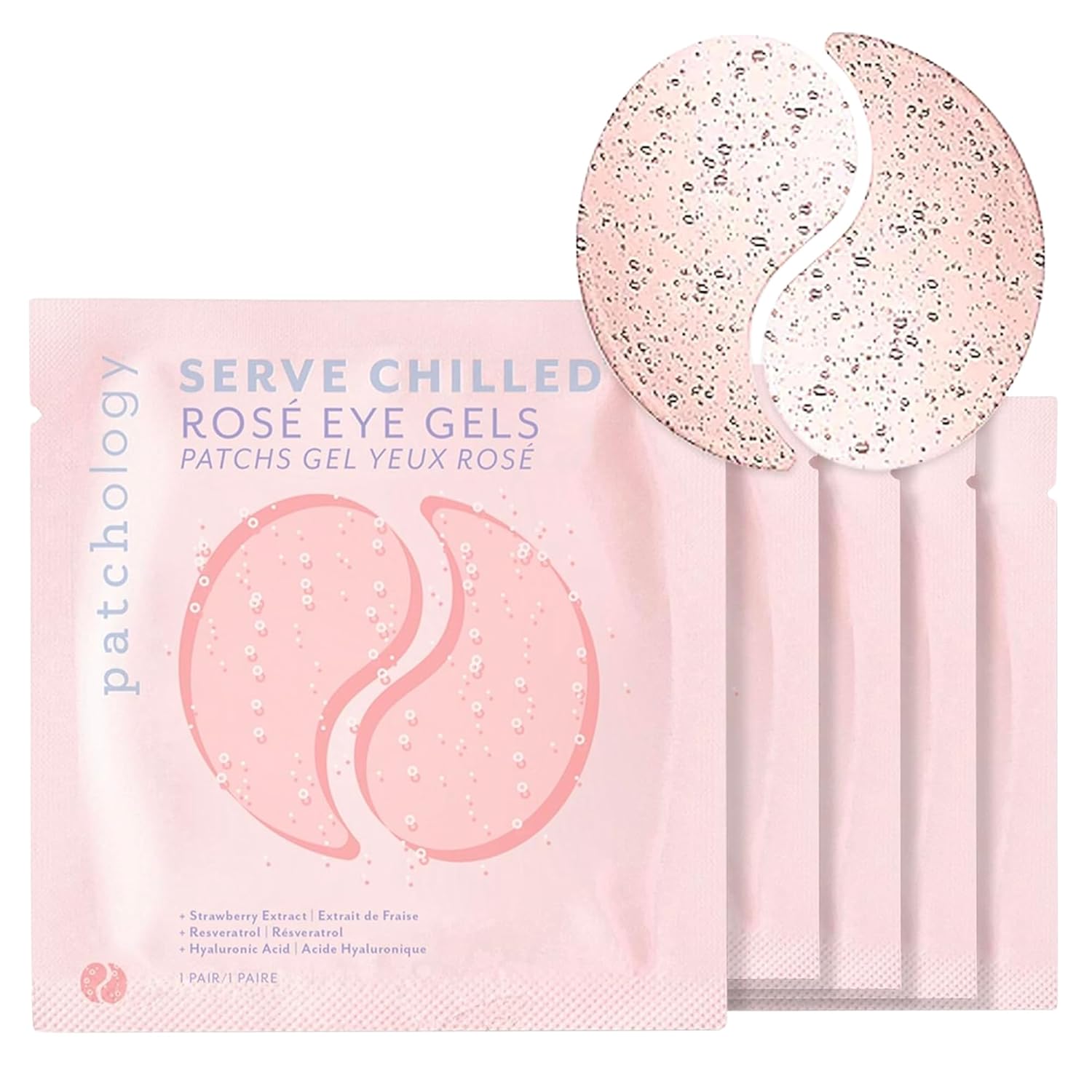 Patchology Hydrating Under Eye Patches for Dark Circles, Serve Chilled Hyaluronic Acid Serum Under Eye Mask protects and softens skin, Rose Eye Mask Skincare Treatment (5 Pairs) Patchology Hydrating Under Eye Patches for Dark Circles, Serve Chilled Hyaluronic Acid Serum Under Eye Mask protects and softens skin, Rose Eye Mask Skincare Treatment (5 Pairs)