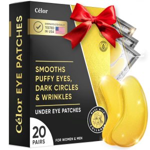 Under Eye Patches (20 Pairs) – Eye Patches For Puffy Eyes And Dark Circles – Under Eye Mask For Beauty & Personal Care – Under Eye Mask Amino Acid & Collagen For Dark Circles And Puffiness by Celor