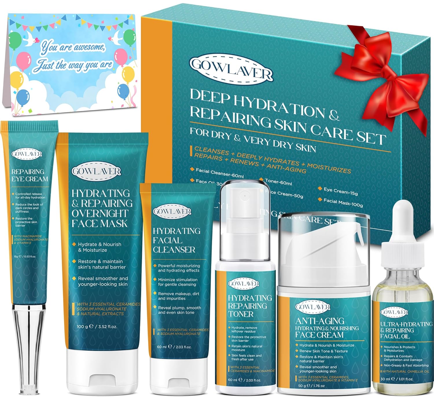 Korea Skin Care Set for Womens Stocking Stuffers, Anti-Aging Deeply Hydrates Repairs Skincare Gift Set for Dry Skin,Facial Skin Care Products Routine Kit Christmas Beauty Gift Set for Women Teens Korea Skin Care Set for Womens Stocking Stuffers, Anti-Aging Deeply Hydrates Repairs Skincare Gift Set for Dry Skin,Facial Skin Care Products Routine Kit Christmas Beauty Gift Set for Women Teens