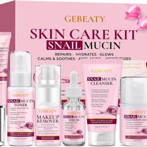 Christmas Gifts for Women,Skin Care Set,Anti-Aging Moisturizing Repair Soothing Korean Snail Mucin Facial Skin Care Routine Kit for Sensitive Dull Skin & Fine Lines,Skincare Gift Set Teenage Teen Girl