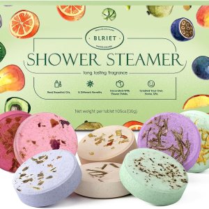 Shower Steamers Aromatherapy Stocking Stuffers Christmas Gifts for Women 8 PCS, Shower Bombs Gifts for Mom with Lavender Fruit Natural Essential Oils, Self Care Gifts for Women & Lover