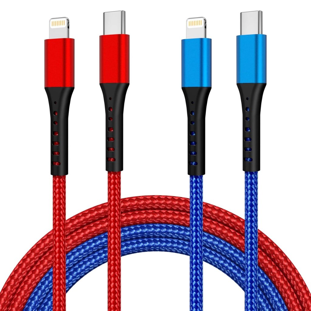 USB C to Lightning Cable 2 Pack 3FT Apple MFi Certified Fast Charging Lightning Cable Nylon Braided iPhone Charger Cord Compatible iPhone 14 13 12 11 Pro Max Xr Xs 8 and Multi-colored Lightning Cables USB C to Lightning Cable 2 Pack 3FT Apple MFi Certified Fast Charging Lightning Cable Nylon Braided iPhone Charger Cord Compatible iPhone 14 13 12 11 Pro Max Xr Xs 8 and Multi-colored Lightning Cables
