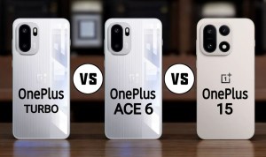 Perbandingan OnePlus Turbo vs OnePlus Ace 6 vs OnePlus 15 dari berbagai sudut (Source: Thetrtech) Perbandingan OnePlus Turbo vs OnePlus Ace 6 vs OnePlus 15 dari berbagai sudut (Source: Thetrtech)