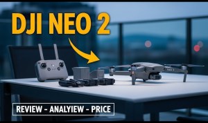 Drone DJI Neo 2 terbang stabil di udara biru (Source: Technology Review) Drone DJI Neo 2 terbang stabil di udara biru (Source: Technology Review)