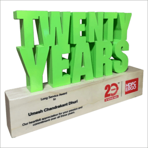 Twenty Years Custom Wooden Trophy Twenty Years Custom Wooden Trophy
