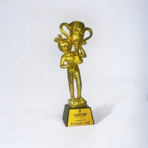 Premium Polyresin Figurine with Winner Cup Premium Polyresin Figurine with Winner Cup