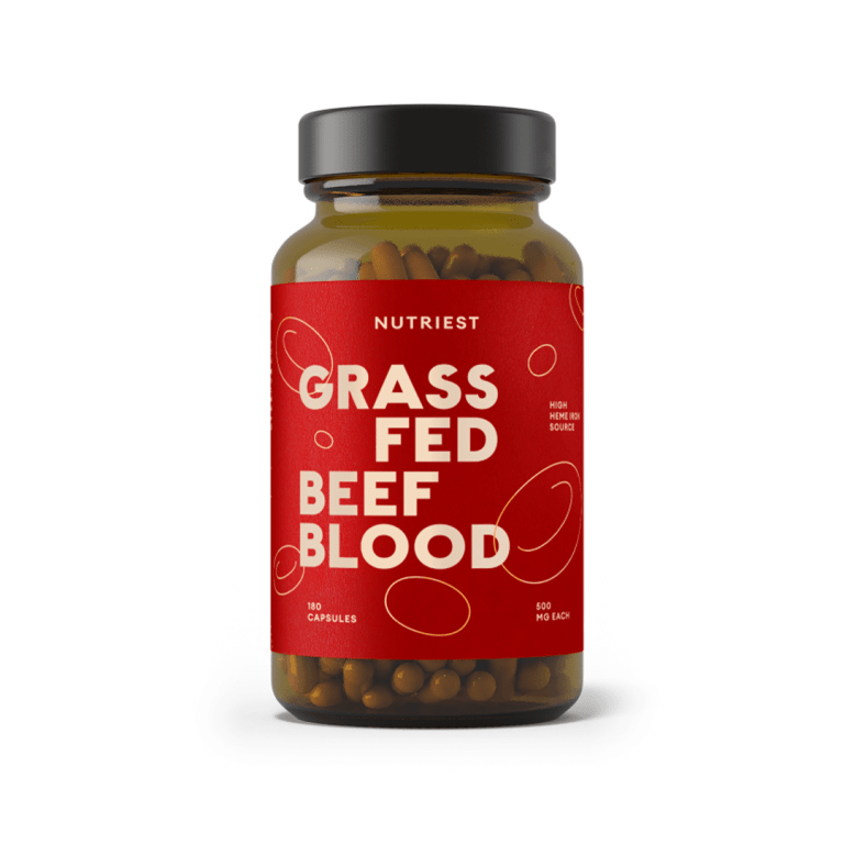 Nutriest Grass Fed Beef Blood – Krew wołowa – 180 kapsułek Nutriest Grass Fed Beef Blood – Krew wołowa – 180 kapsułek
