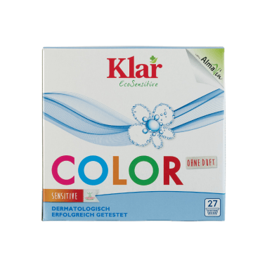 Klar EcoSensitive – Bezzapachowy proszek do prania – kolor – 27 prań Klar EcoSensitive – Bezzapachowy proszek do prania – kolor – 27 prań