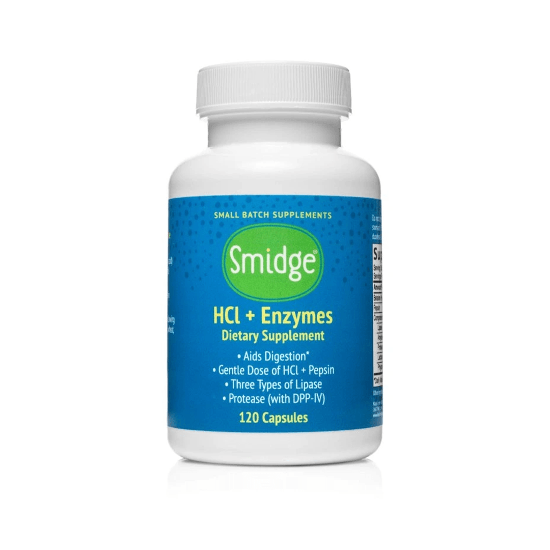 Smidge HCl + Enzymes – Betaina HCl + Enzymy trawienne – 120 kapsułek Smidge HCl + Enzymes – Betaina HCl + Enzymy trawienne – 120 kapsułek