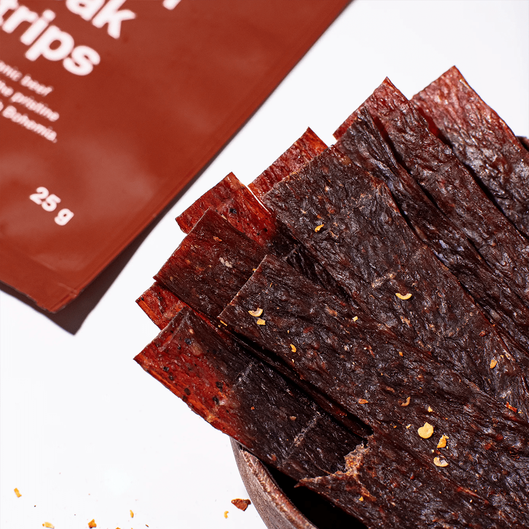 Vilgain Tender Steak Strips Chilli - Suszona wołowina stekowa - chili - 25 g