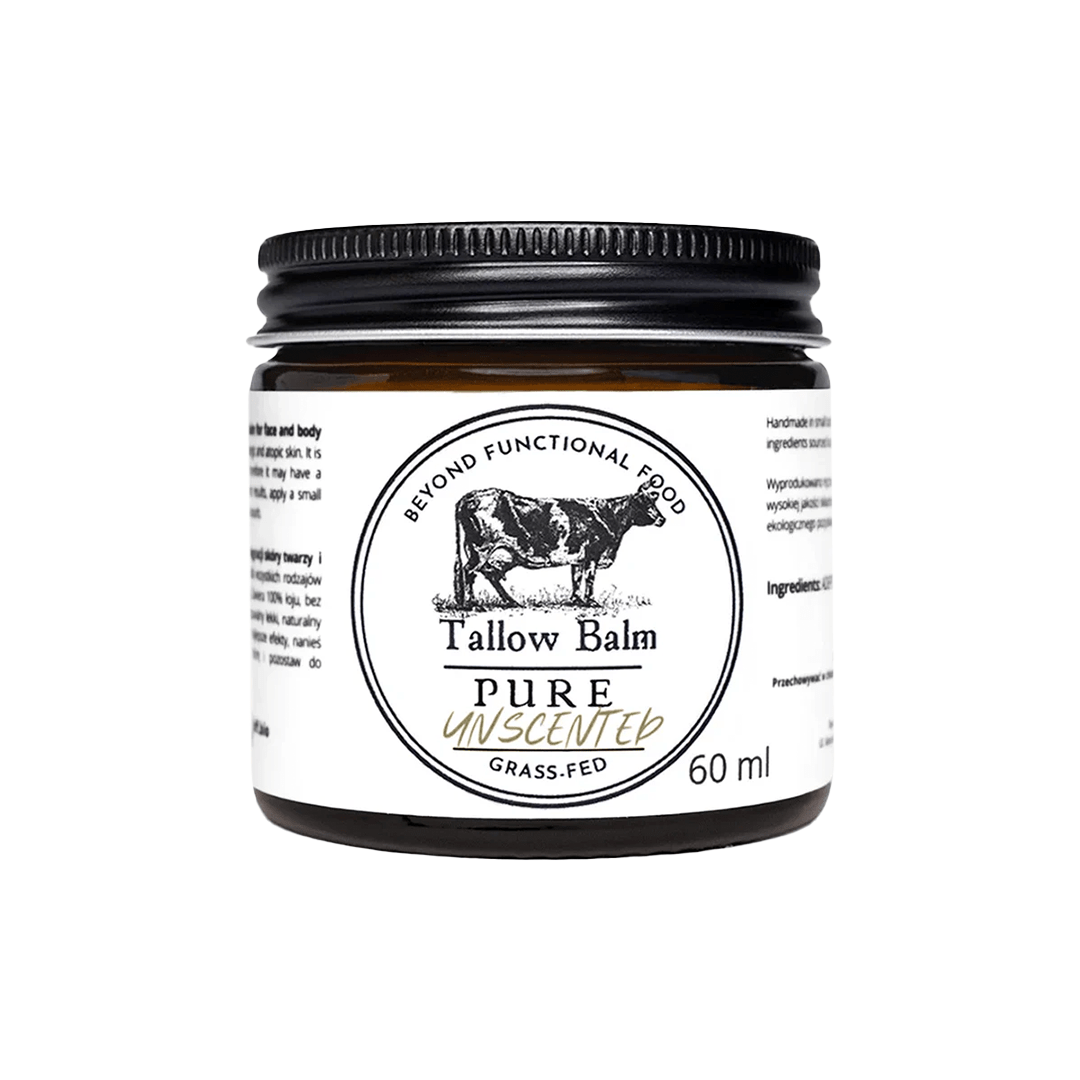Beyond Functional Food Tallow Balm Pure Unscented – Czysty łój wołowy do twarzy i ciała – 60 ml i 120 ml Beyond Functional Food Tallow Balm Pure Unscented – Czysty łój wołowy do twarzy i ciała – 60 ml i 120 ml