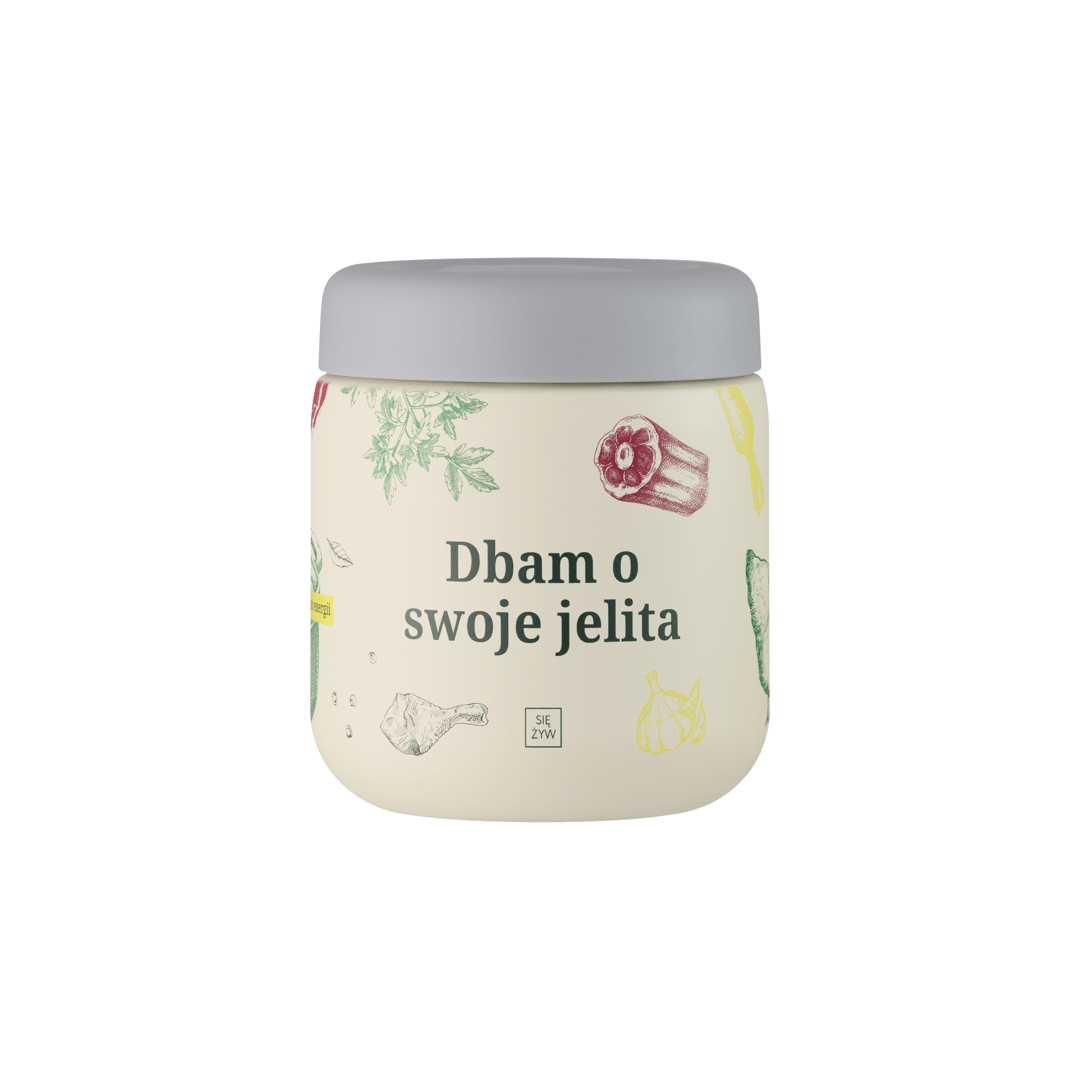 Się Żyw Termos obiadowy – Dbam o swoje jelita – 480 ml Się Żyw Termos obiadowy – Dbam o swoje jelita – 480 ml