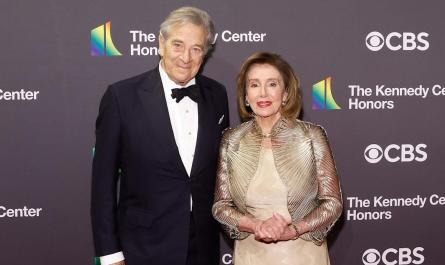 Nancy Pelosi shimmers in Giorgio Armani midi dress and gold jacket at the 2024 Kennedy Center Honors Nancy Pelosi shimmers in Giorgio Armani midi dress and gold jacket at the 2024 Kennedy Center Honors