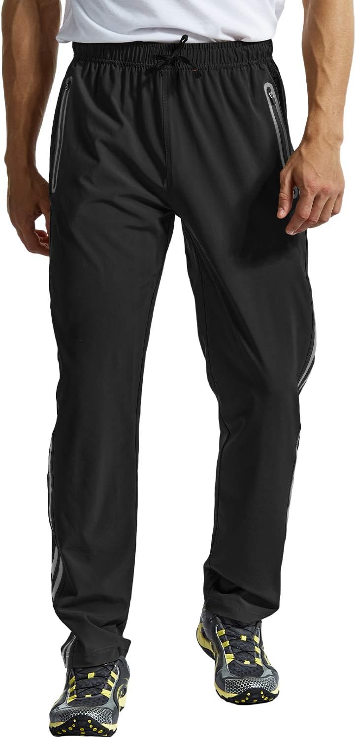 BGOWATU Men’s Sweatpants Zipper Pockets Lightweight Exercise Pants Running Workout Sports BGOWATU Men’s Sweatpants Zipper Pockets Lightweight Exercise Pants Running Workout Sports