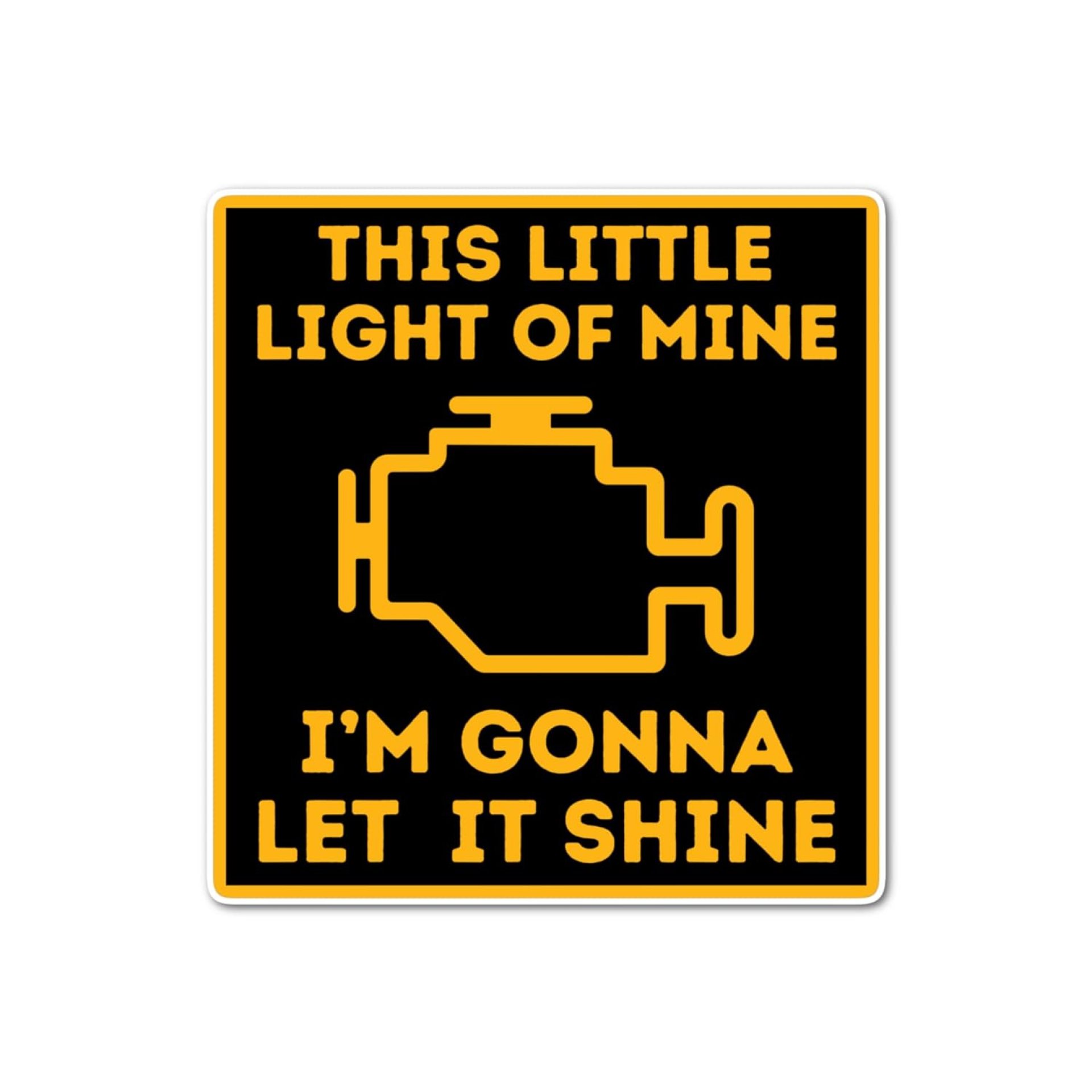 3″ Check Engine funny This little light is mine laminated laptop sticker Car vehicle auto repair mechanic auto parts automotive stick shift manual transmission 3″ Check Engine funny This little light is mine laminated laptop sticker Car vehicle auto repair mechanic auto parts automotive stick shift manual transmission