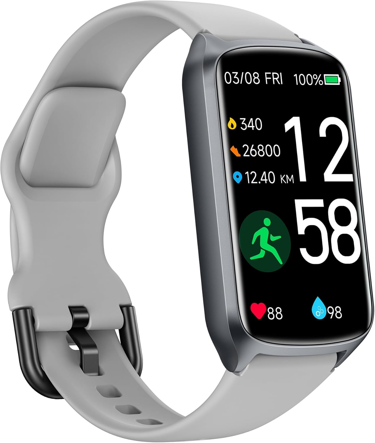 Health Fitness Tracker with 24/7 Heart Rate, Blood Oxygen, Blood Pressure, Sleep Tracker, 5ATM Waterproof Activity Trackers with Step Tracker, Pedometer (S & L Bands Included) Health Fitness Tracker with 24/7 Heart Rate, Blood Oxygen, Blood Pressure, Sleep Tracker, 5ATM Waterproof Activity Trackers with Step Tracker, Pedometer (S & L Bands Included)