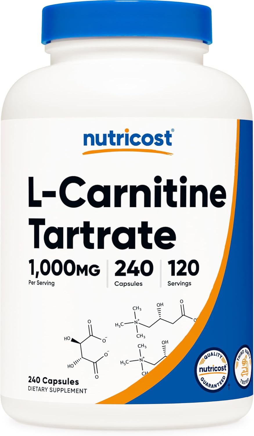Nutricost L-Carnitine Tartrate 1,000mg, 240 Capsules – 500mg Per Capsule, 120 Servings Nutricost L-Carnitine Tartrate 1,000mg, 240 Capsules – 500mg Per Capsule, 120 Servings