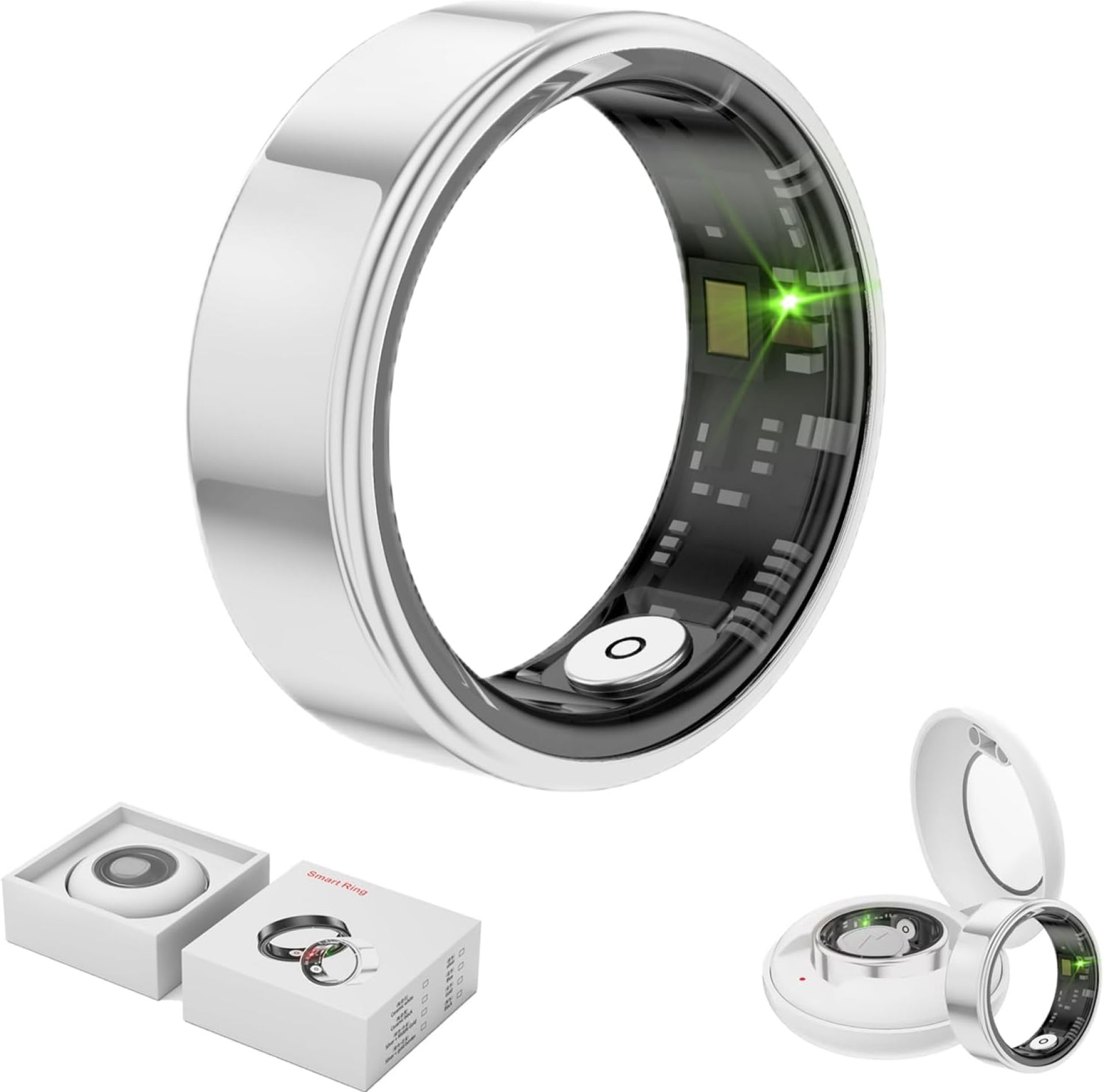 Smart Ring Health Tracker,Anillo Inteligente para Hombre,Health Rings for Women & Men,Long Lasting Batteries Sleep Ring (Silver, 12#) Smart Ring Health Tracker,Anillo Inteligente para Hombre,Health Rings for Women & Men,Long Lasting Batteries Sleep Ring (Silver, 12#)