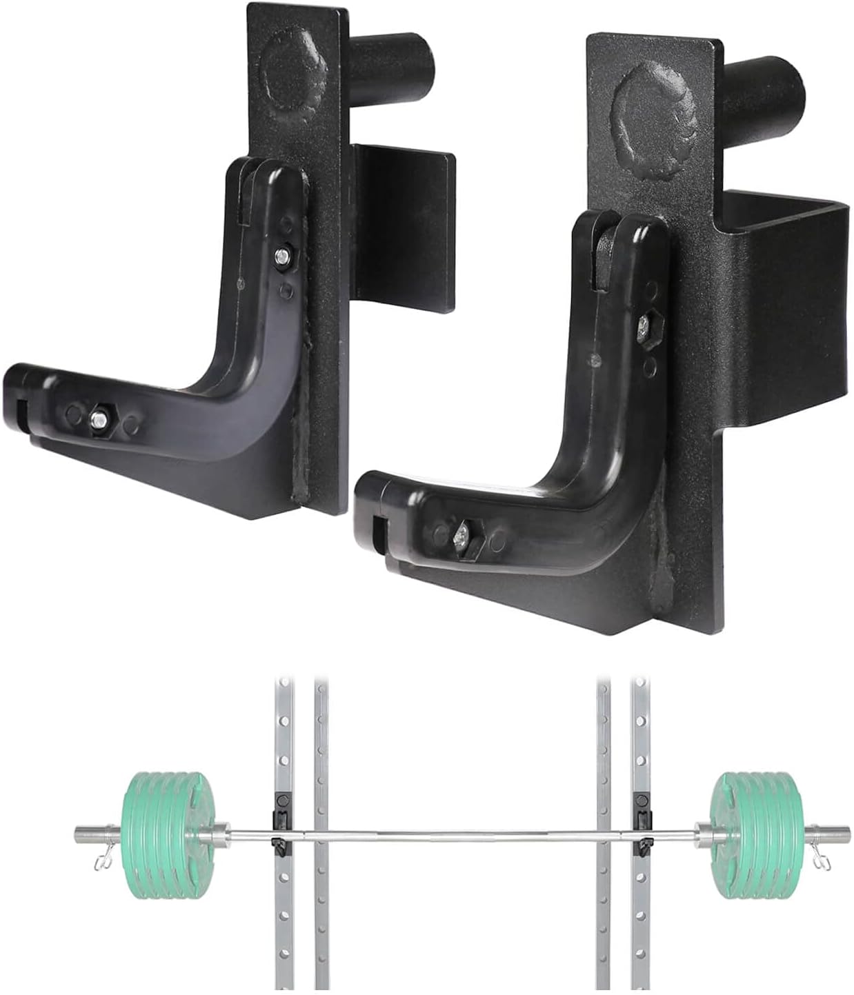 SYL Fitness 2×2 J-Hooks Power Rack Attachment Barbell Holder/Squat Rack Accessories J Cups, Pin Dia Available in 1″, 1/2″ and 3/4″ SYL Fitness 2×2 J-Hooks Power Rack Attachment Barbell Holder/Squat Rack Accessories J Cups, Pin Dia Available in 1″, 1/2″ and 3/4″
