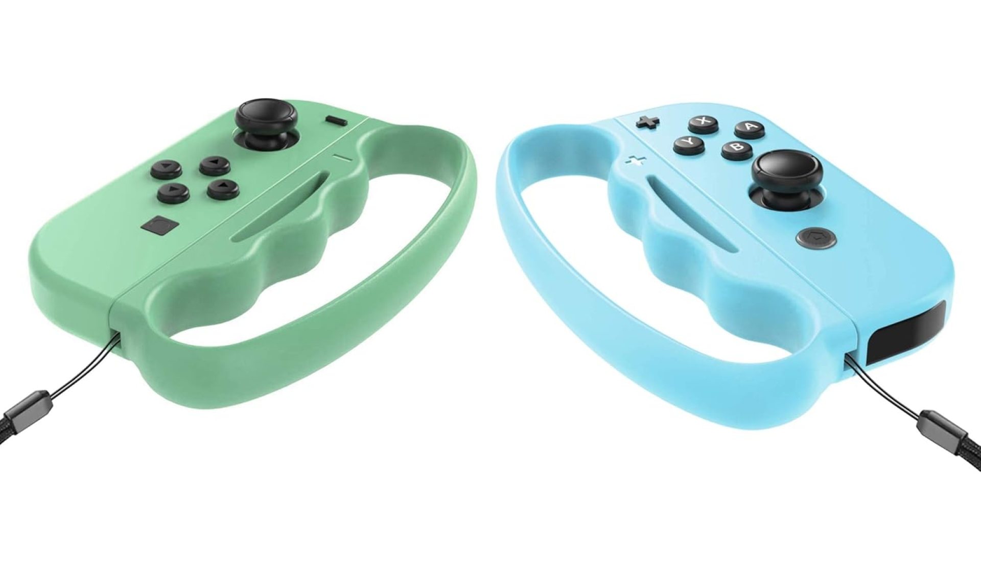 FANPL Fitness Boxing Hand Grips for Nintendo Switch & OLED Model JoyCon, Fit Boxing Clasp Accessories Handle for Adults and Children, Enhance Gaming Experience, 2 Pack (Animal Crossing Blue and Green) FANPL Fitness Boxing Hand Grips for Nintendo Switch & OLED Model JoyCon, Fit Boxing Clasp Accessories Handle for Adults and Children, Enhance Gaming Experience, 2 Pack (Animal Crossing Blue and Green)